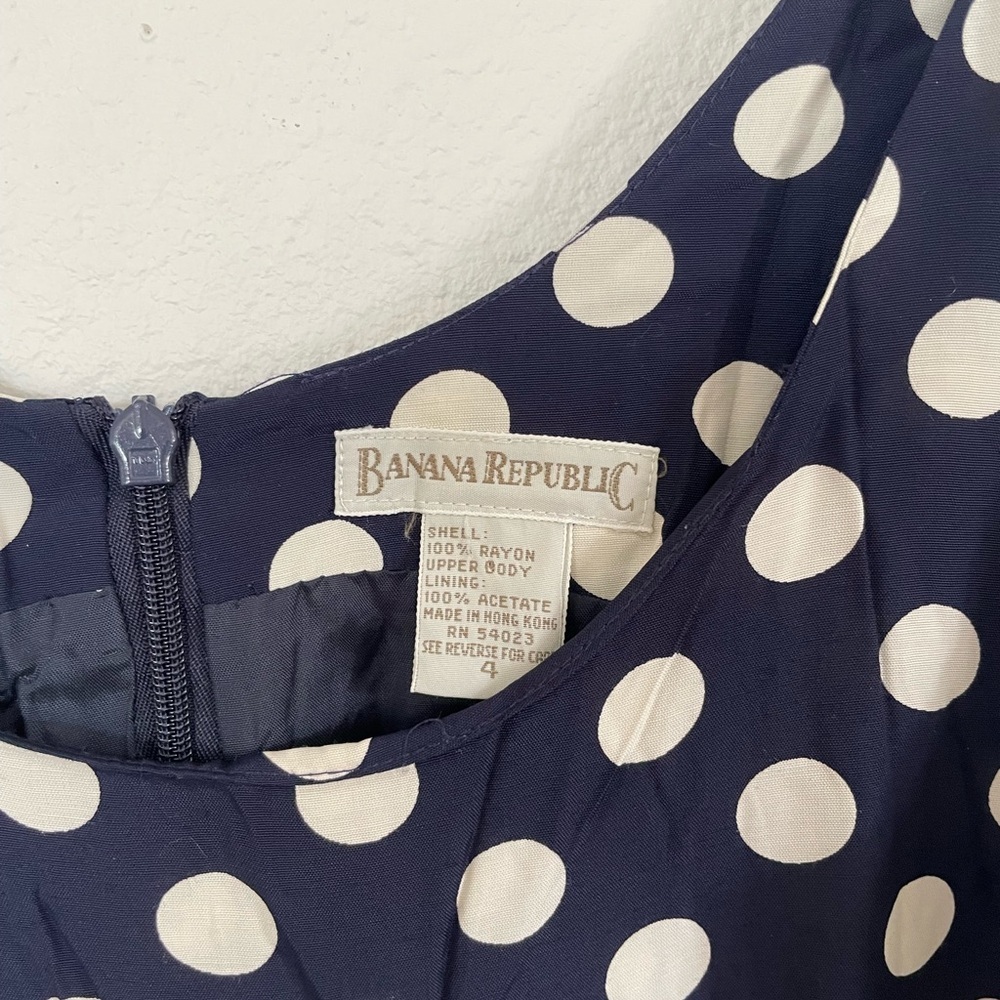 90’s Vintage Banana Republic Polkadot Dress - Picture 3 of 5